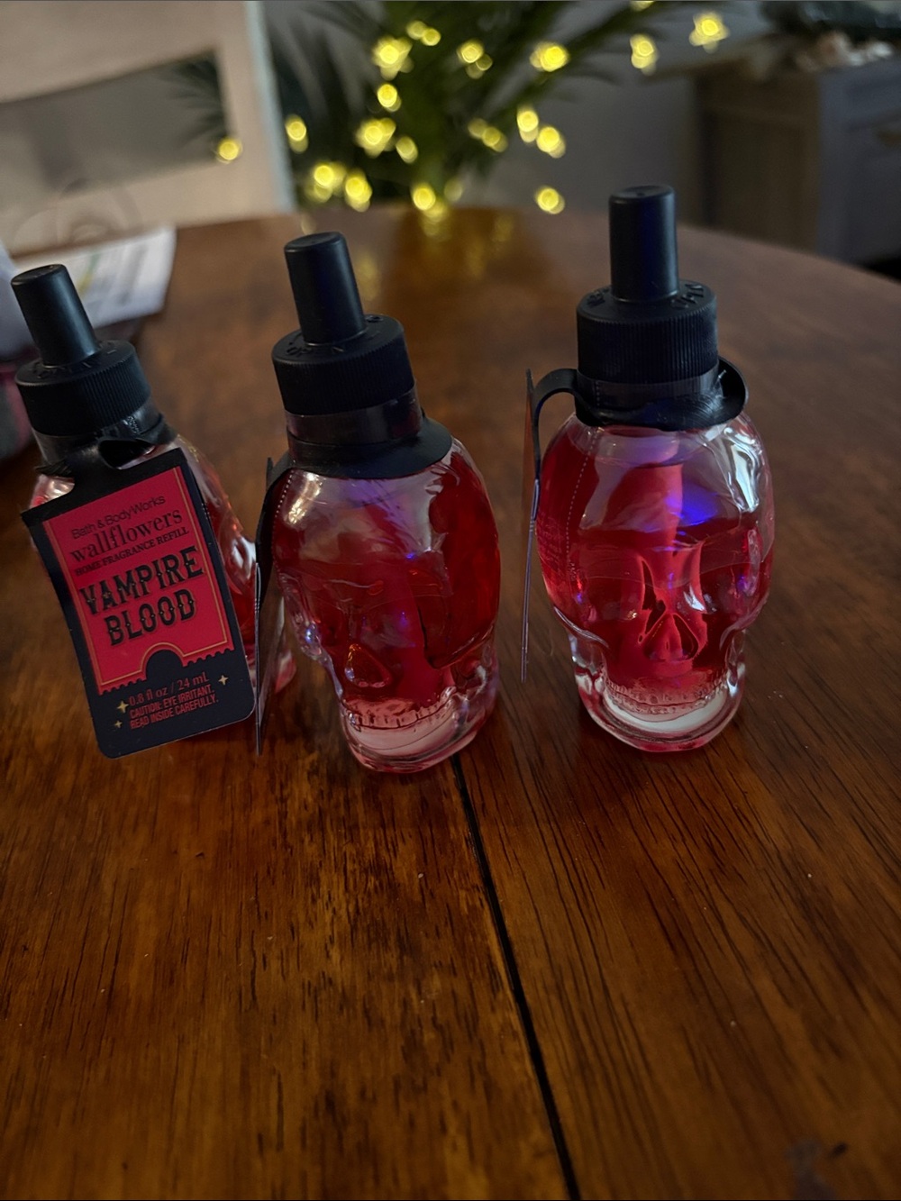 Nwt Bundle of (3) wallflower refill bottles of skull shaped “Vampire Blood”